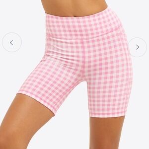 Draper James Pink Gingham Bike Shorts